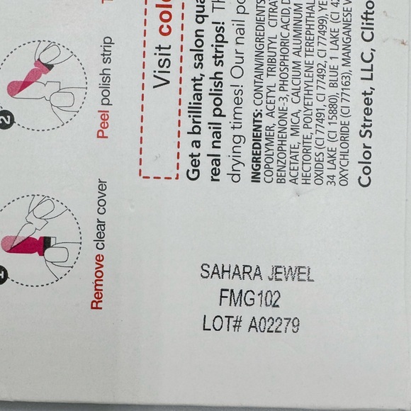 NWT Color Street Easy Peel & Stick Polish Strips Retired Color “Sahara Jewel” - Picture 3 of 4